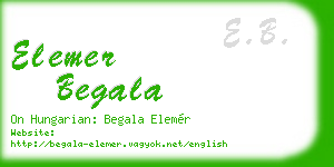 elemer begala business card